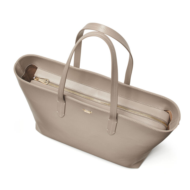 East West Tote w Shield Charm Moleskin Saffiano, , hi-res