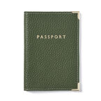 Passport Cover w/o Ribbon Racing Green Pebble