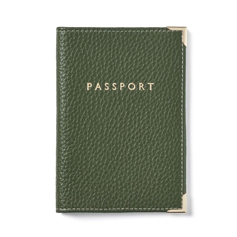 Passport Cover w/o Ribbon Racing Green Pebble, , hi-res