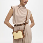 Camera Bag Natural Raffia & Tan
