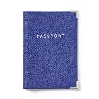 Passport Cover w/o Ribbon Cobalt Blue Pebble
