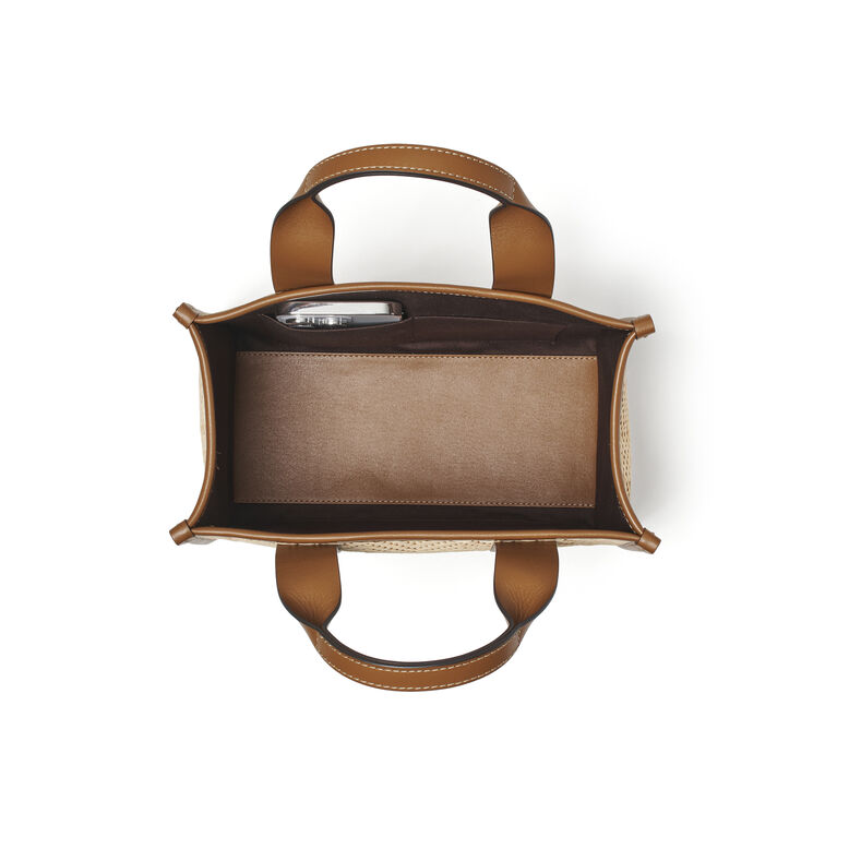 Henley Tote Mini Natural Raffia &amp; Tan, , hi-res