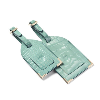 Set of 2 Luggage Tags Willow Pnt Croc