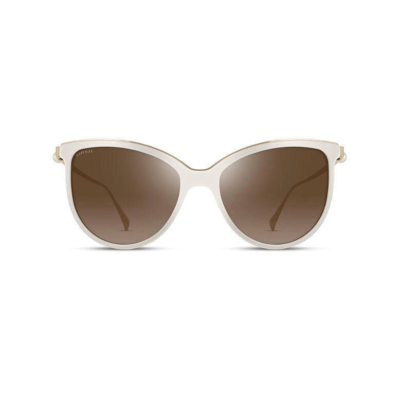 Mayfair Sunglasses Pearl Acetate &amp; Gold Metal, , hi-res