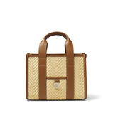 Henley Tote Mini Natural Raffia &amp; Tan, , hi-res