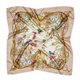 Edwardian Garden Silk Scarf Putty, , hi-res