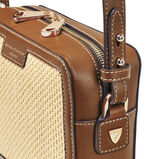 Camera Bag Natural Raffia &amp; Tan, , hi-res