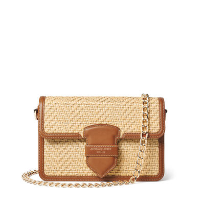 The Resort Bag Chevron Raffia/Tan Smooth, , hi-res