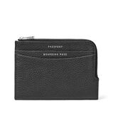 Zipped Travel Wallet Black Grain, , hi-res
