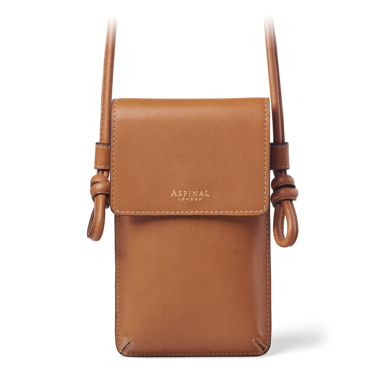 Ella Phone Pouch Tan Smooth, , hi-res