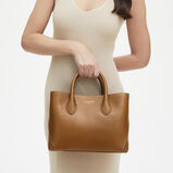 London Tote Midi Tan Pebble Bee C, , hi-res