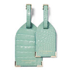 Set of 2 Luggage Tags Willow Pnt Croc, , hi-res