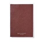 Passport Cover w/o Ribbon Merlot Pebble