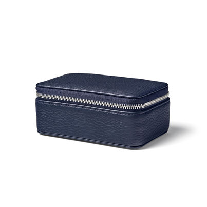 Travel Jewellery Case Navy Pebble Medium, , hi-res