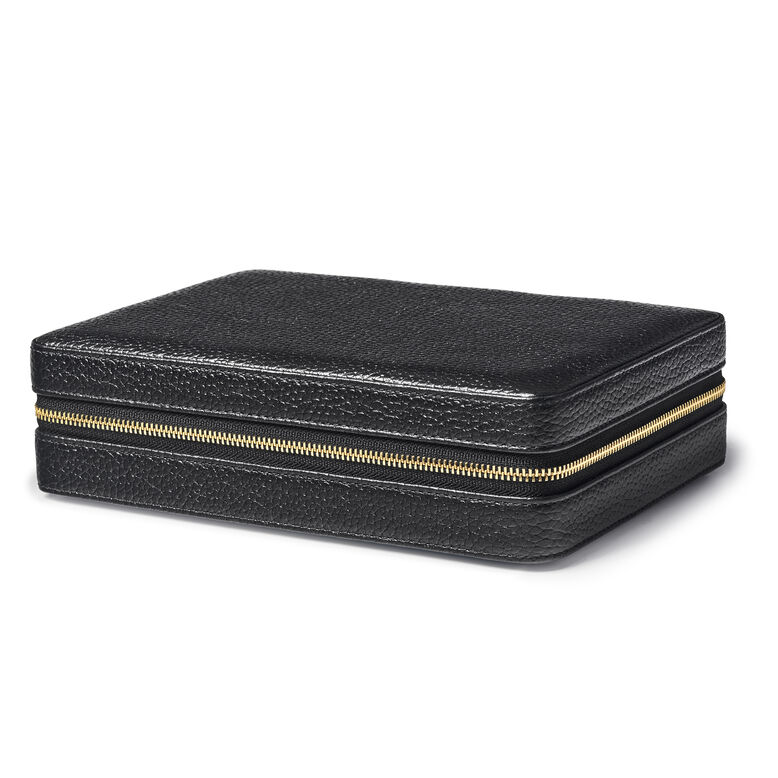 Travel Jewellery Case Black Pebble Large, , hi-res