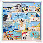 Pool Side Silk Scarf Multi