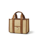 Henley Tote Mini Natural Raffia &amp; Tan, , hi-res