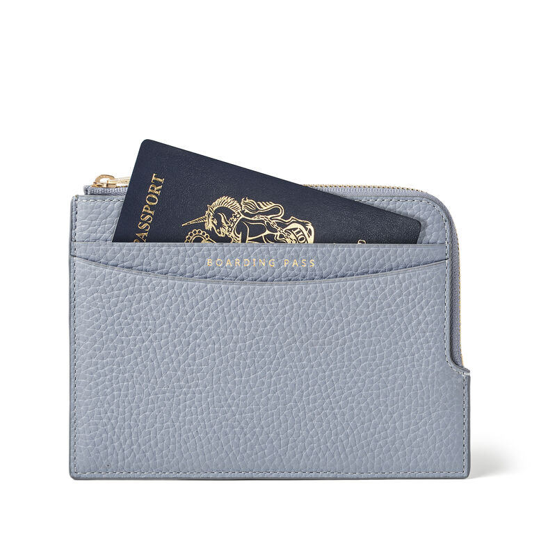 Zipped Travel Wallet Sky Blue Pebble, , hi-res