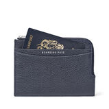 Zipped Travel Wallet Navy Pebble, , hi-res