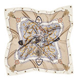 Aspinal Signature Silk Scarf Neutral, , hi-res