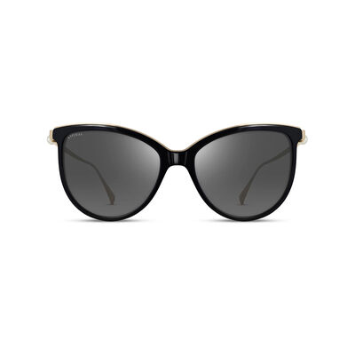Mayfair Sunglasses Black Acetate & Gold Metal
