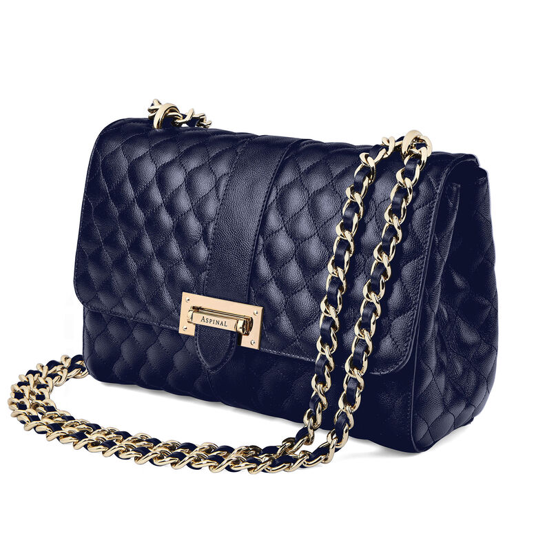 Lottie Large Navy Quilted, , hi-res
