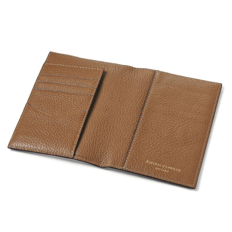 Hudson Passport Cover Tan Pebble, , hi-res