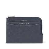 Zipped Travel Wallet Navy Pebble, , hi-res
