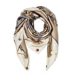 Aspinal Signature Silk Scarf Neutral, , hi-res