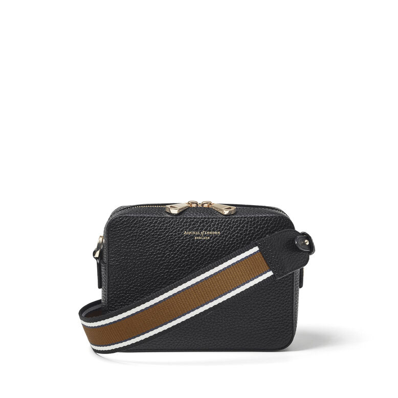 The Camera Crossbody Bag Black Pebble w/2 straps, , hi-res