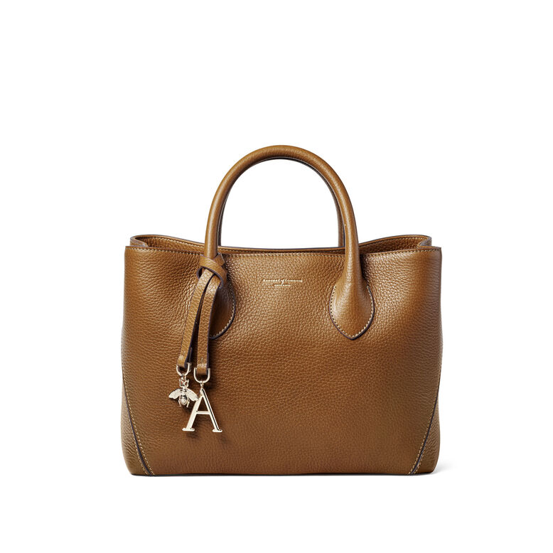 London Tote Midi Tan Pebble Bee C, , hi-res