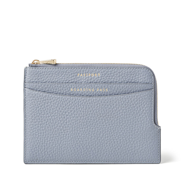 Zipped Travel Wallet Sky Blue Pebble, , hi-res