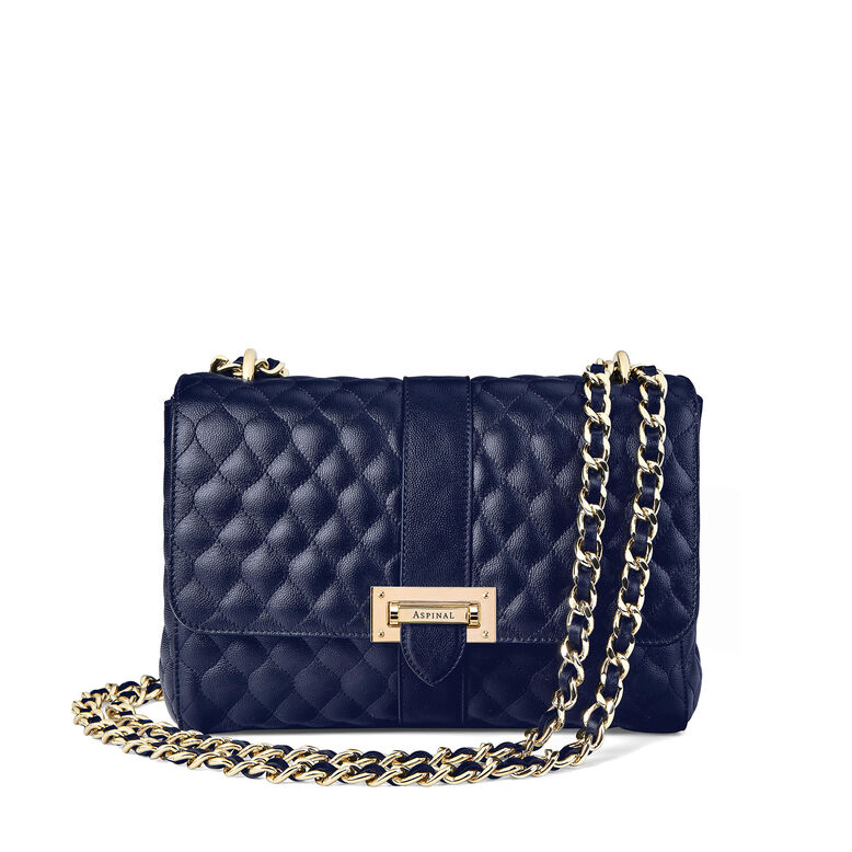 Lottie Large Navy Quilted, , hi-res