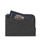 Zipped Travel Wallet Black Grain, , hi-res