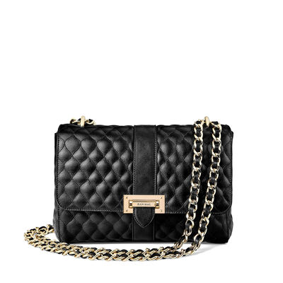 Lottie Large Black Quilted