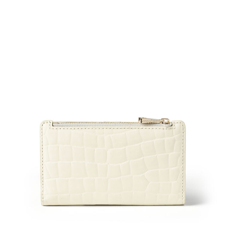 Mayfair Coin &amp; Card Wallet Ivory Pnt Croc, , hi-res