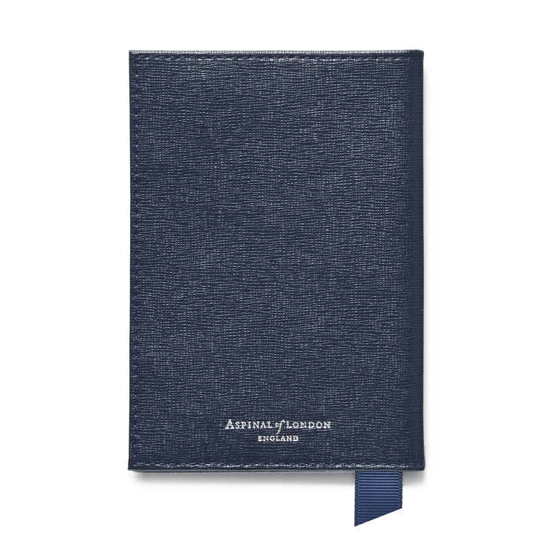 Plain Passport Cover Navy Saffiano, , hi-res