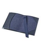 Plain Passport Cover Navy Saffiano