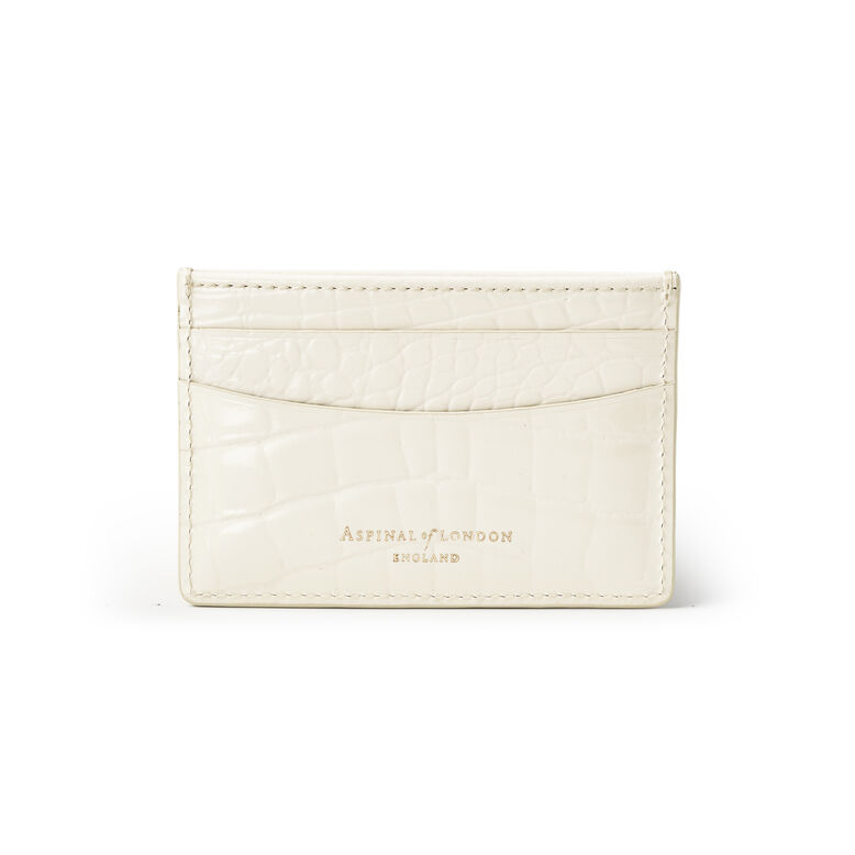 Slim Credit Card Case Ivory Pnt Croc SHD, , hi-res