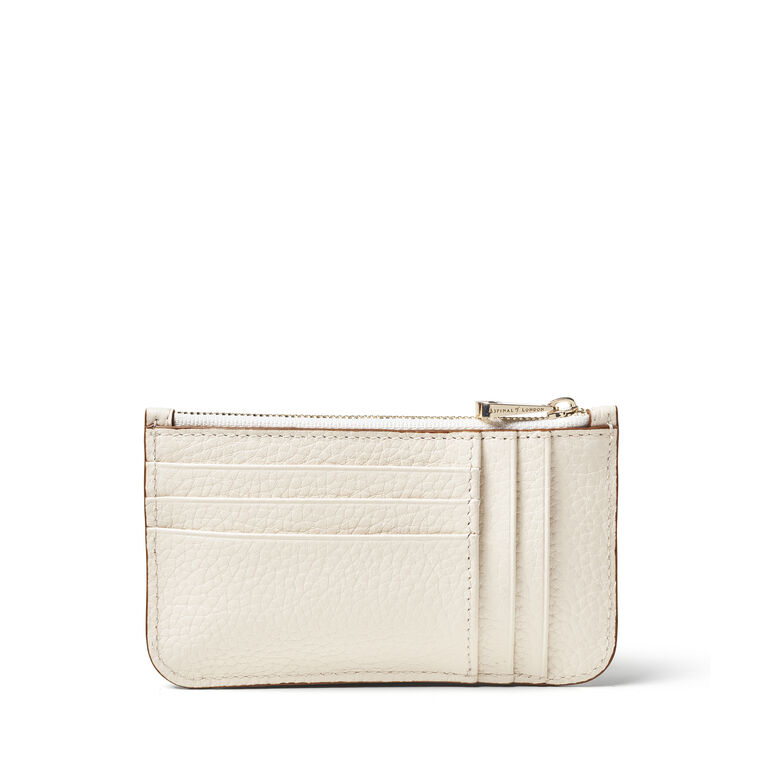 Ella Card &amp; Coin Holder Ivory Pebble, , hi-res