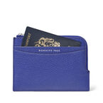 Zipped Travel Wallet Cobalt Blue Pebble