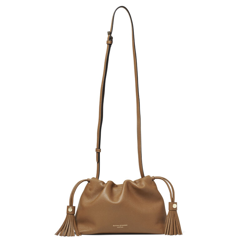 Soho Large Crossbody Pouch Tan Pebble, , hi-res