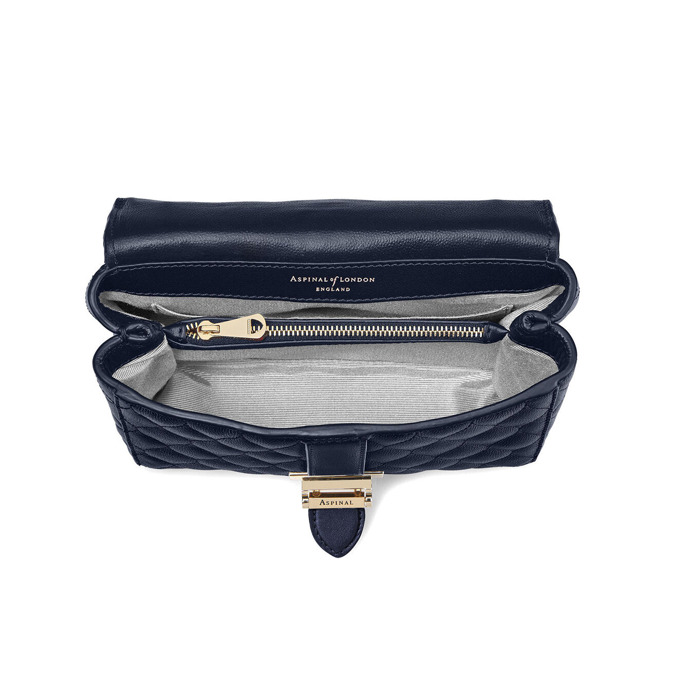 Aspinal navy bag online