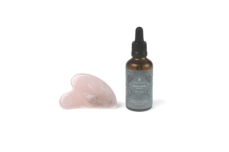 Rose Quartz Gua Sha and Radiance Facial Oil, , hi-res