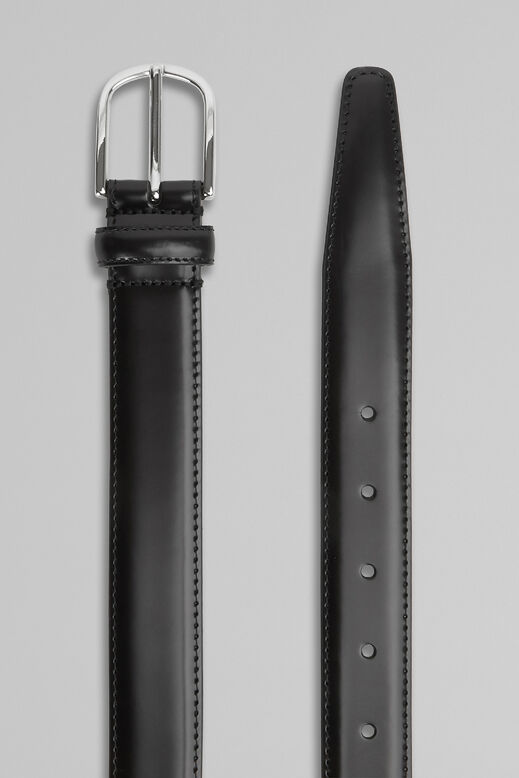 Saddle-Stitched Leather Belt, , hi-res