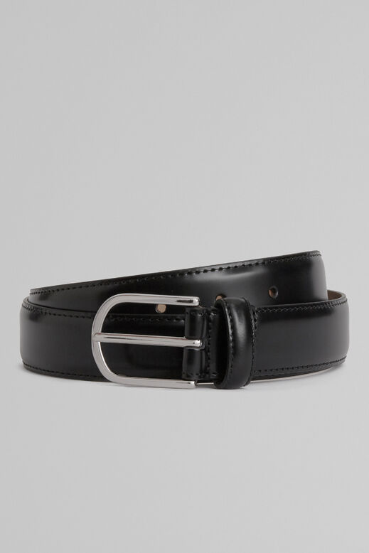 Saddle-Stitched Leather Belt, , hi-res