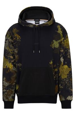 Cotton-terry hoodie with lichen-inspired graphics