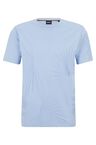 Mercerised-cotton T-shirt with Hawaiian-inspired tonal jacquard