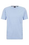 Mercerised-cotton T-shirt with Hawaiian-inspired tonal jacquard, , hi-res