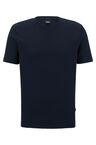 Cotton-blend T-shirt with bubble-jacquard structure